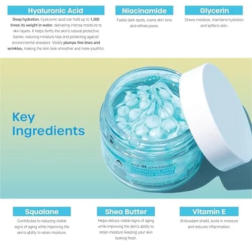 masque BAR Hydrating Capsule Cream Face Moisturizer 50ml | Hyaluronic Acid & Niacinamide for Dry & Sensitive Skin thumbnail 3