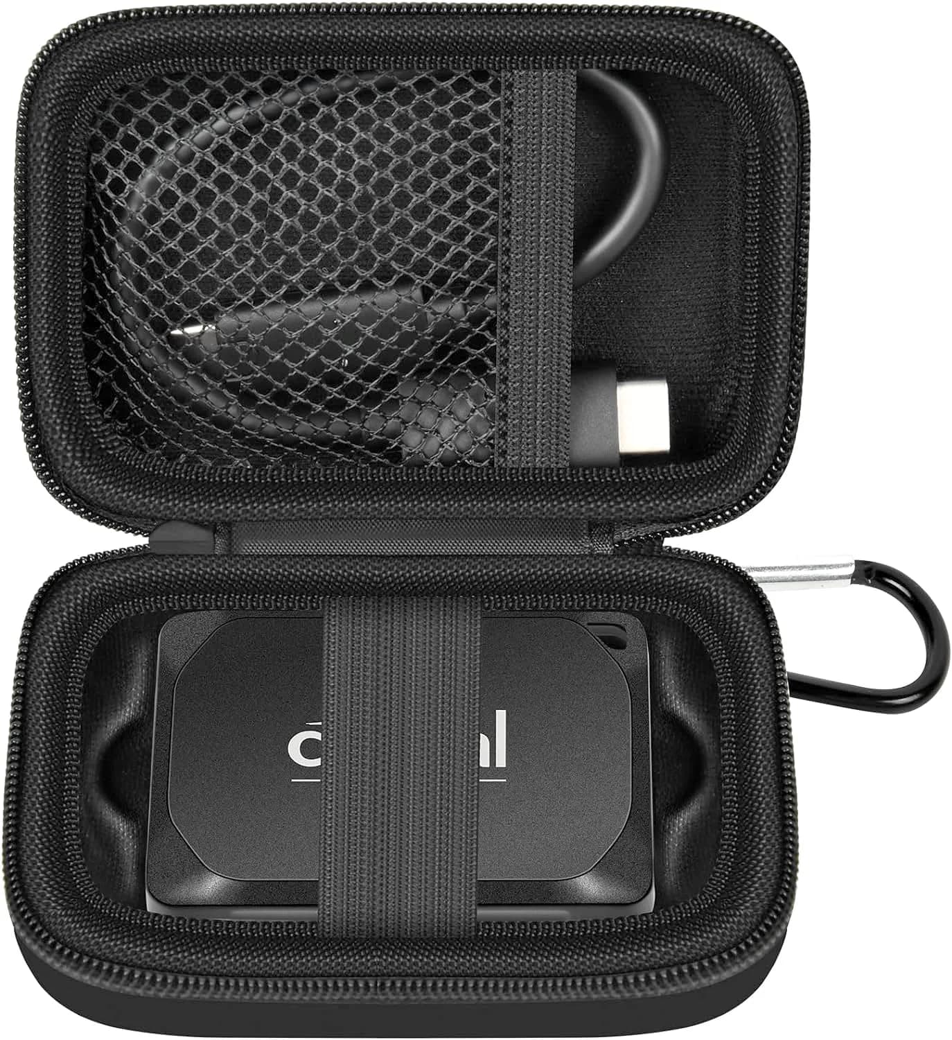ANKHOH Carrying Case for Crucial X10 X9 Pro 4TB/2TB/1TB | Travel Hard Drive Bag, Compact & Shockproof — Black