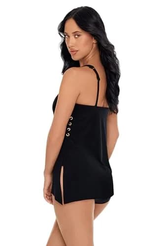 MagicSuit Women's Hoops Gabriella Underwire Tankini Top Separate, Black, 08 | Adjustable Support & Versatile Hem thumbnail 2