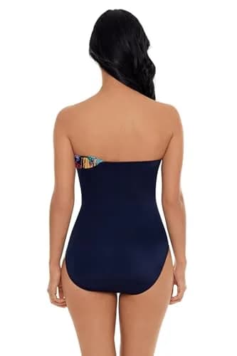 MagicSuit Belize Goddess Underwire One Piece Swimsuit Navy/Multi 16 | Slimming, Support & Convertible Design thumbnail 3