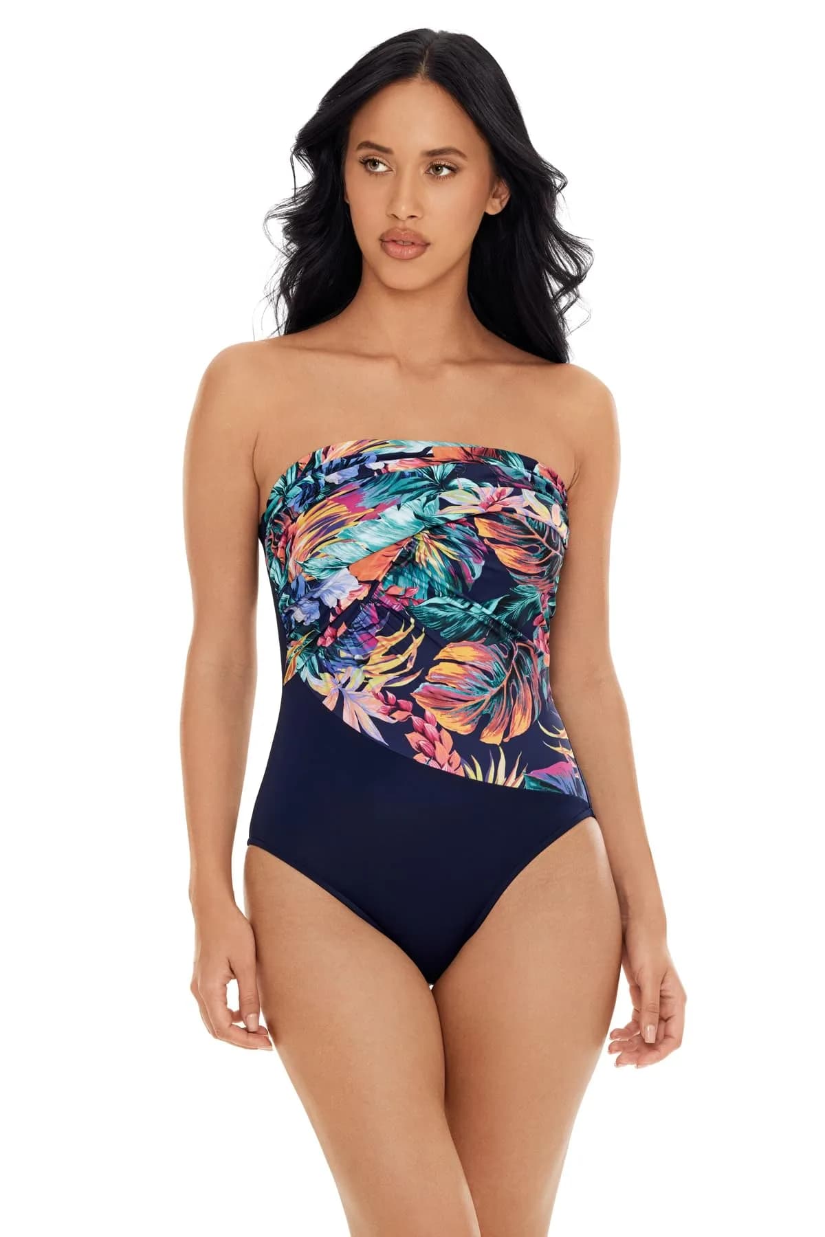 MagicSuit Belize Goddess Underwire One Piece Swimsuit Navy/Multi 16 | Slimming, Support & Convertible Design - main product image