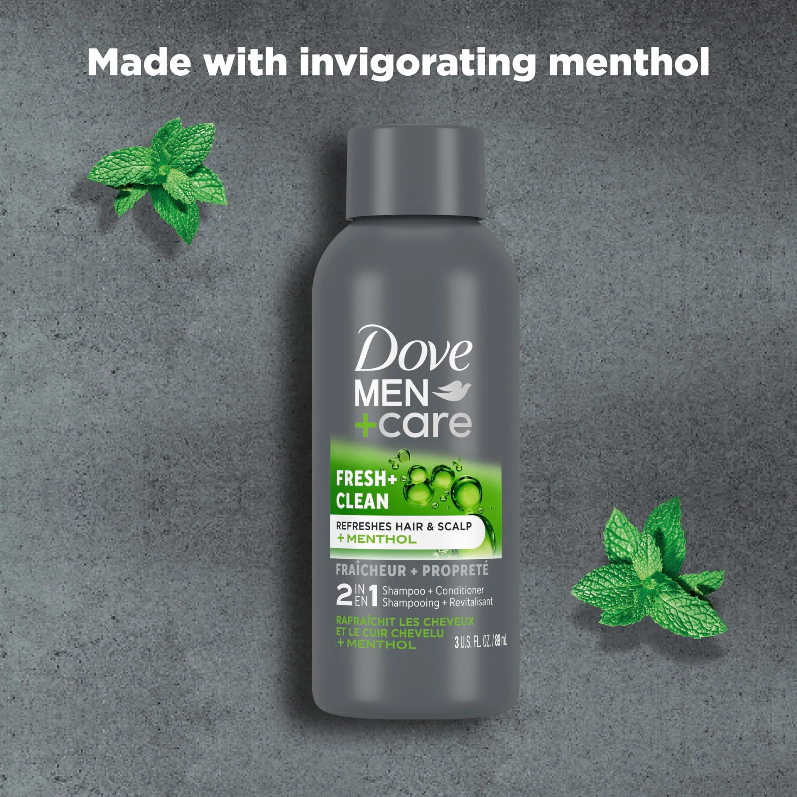 Dove Men+Care Fortifying 2-in-1 Shampoo and Conditioner for Normal to Oily Hair, 3 oz (Pack of 12) | Strengthens Thinning Hair - view 4
