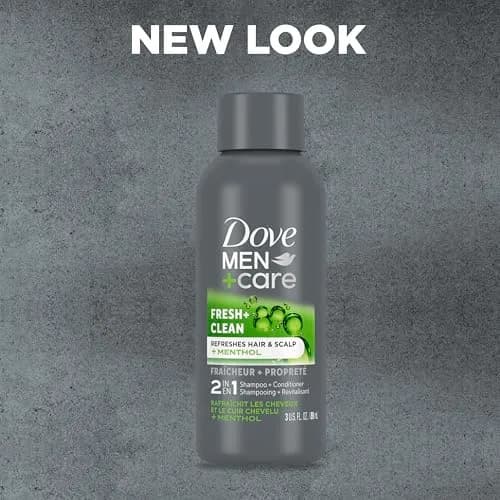 Dove Men+Care Fortifying 2-in-1 Shampoo and Conditioner for Normal to Oily Hair, 3 oz (Pack of 12) | Strengthens Thinning Hair thumbnail 2