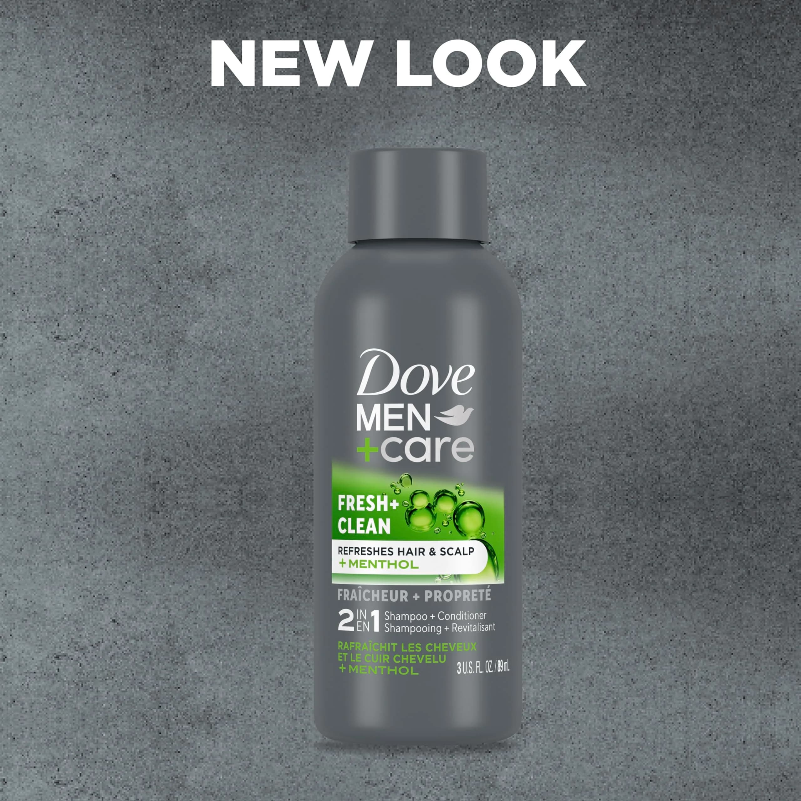 Dove Men+Care Fortifying 2-in-1 Shampoo and Conditioner for Normal to Oily Hair, 3 oz (Pack of 12) | Strengthens Thinning Hair - view 2