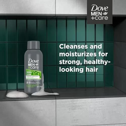 Dove Men+Care Fortifying 2-in-1 Shampoo and Conditioner for Normal to Oily Hair, 3 oz (Pack of 12) | Strengthens Thinning Hair thumbnail 3