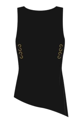 MagicSuit Women's Hoops Gabriella Underwire Tankini Top Separate, Black, 14 | Adjustable Support & Versatile Hem thumbnail 4