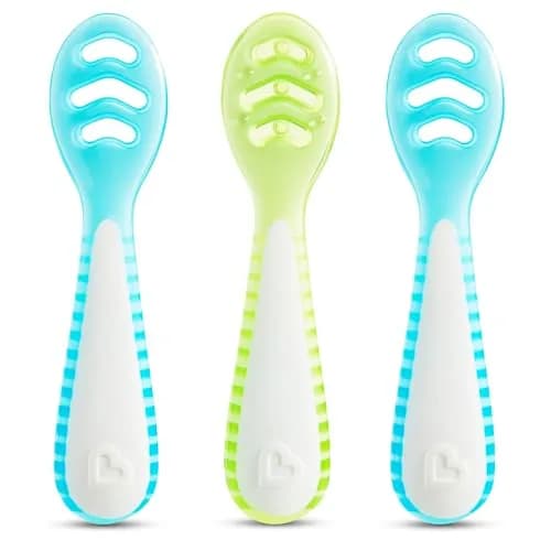 Munchkin Gentle Dip Baby Spoons Self Feeding 3 Pack | Baby-Led Weaning Support thumbnail 1