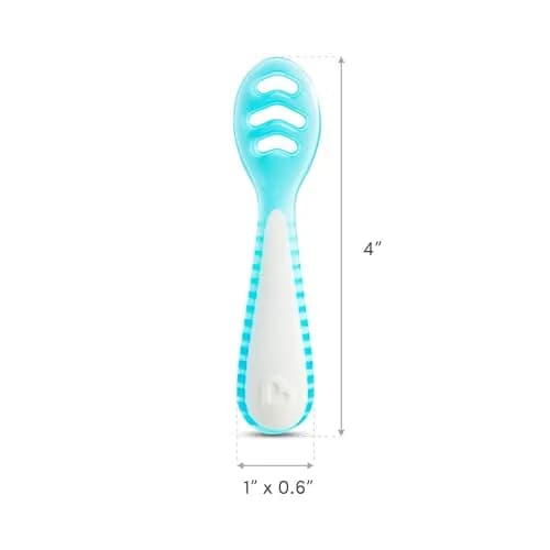 Munchkin Gentle Dip Baby Spoons Self Feeding 3 Pack | Baby-Led Weaning Support thumbnail 5