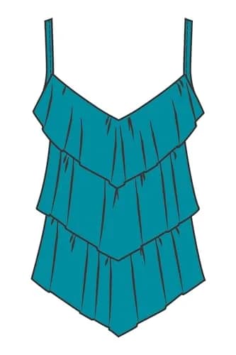 MagicSuit Women's Swimwear Solid Rita V-Neck Tankini Top with Soft Cup Bra and Adjustable Straps, Pacific, 10 | Flattering, Supportive & Slimming thumbnail 4