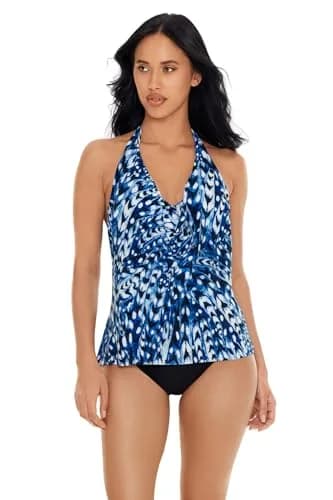 MagicSuit Women's Quill Sophie Tankini Top Separate with Underwire, Blue/Multi, 8 | Flattering, Supportive Swimwear thumbnail 1
