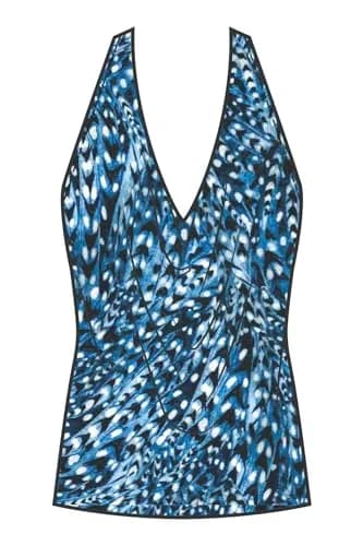 MagicSuit Women's Quill Sophie Tankini Top Separate with Underwire, Blue/Multi, 8 | Flattering, Supportive Swimwear thumbnail 4