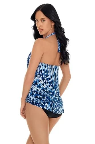 MagicSuit Women's Quill Sophie Tankini Top Separate with Underwire, Blue/Multi, 8 | Flattering, Supportive Swimwear thumbnail 2