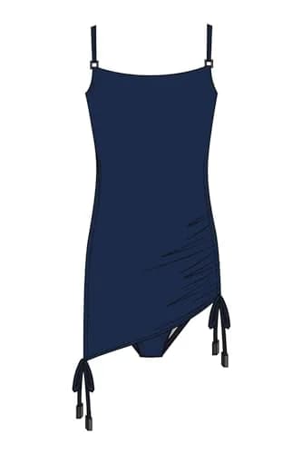 MagicSuit Chromatique Ella Underwire One Piece Swimdress, Navy, 8 | Slimming & Versatile Design thumbnail 4