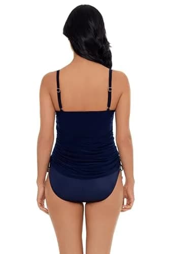 MagicSuit Chromatique Ella Underwire One Piece Swimdress, Navy, 8 | Slimming & Versatile Design thumbnail 3