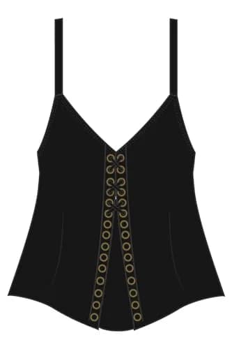 MagicSuit Women's Hoops Oriona Underwire Tankini Top Separate, Black, 12 | Camouflage Midriff, Adjustable Straps thumbnail 3