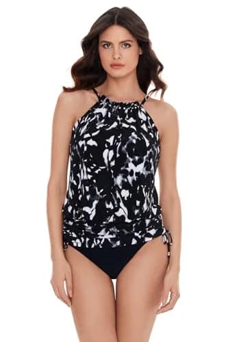 MagicSuit Dream State Babs Tankini Top Separate, Black/Multi, 10 | Supportive, Adjustable & Versatile Swimwear thumbnail 1