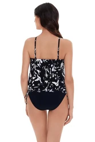 MagicSuit Dream State Babs Tankini Top Separate, Black/Multi, 10 | Supportive, Adjustable & Versatile Swimwear thumbnail 3