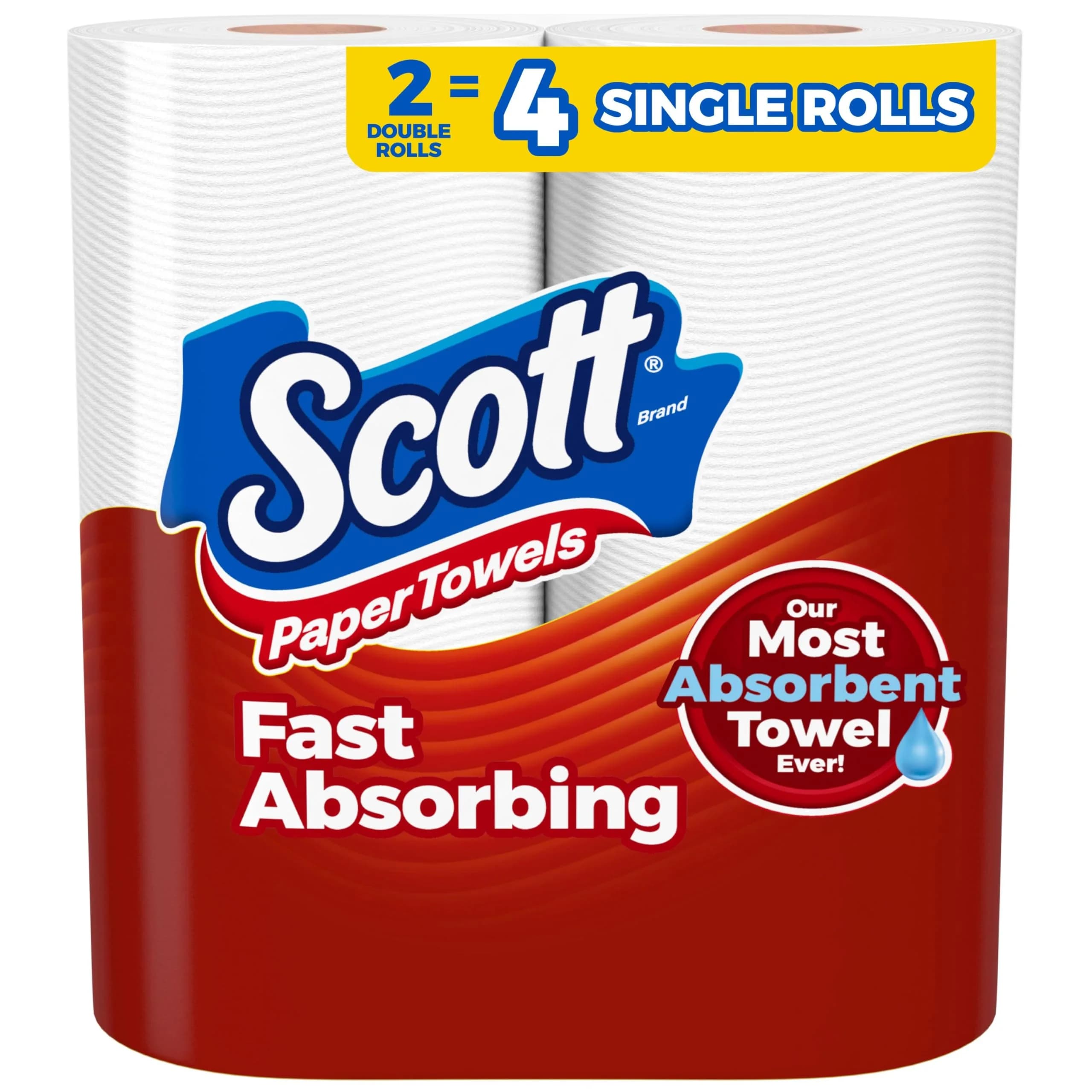 Scott Choose-A-Sheet Paper Towels, 2 Double Rolls (108 Sheets Per Roll) | Value Pack for Indian Homes — Double