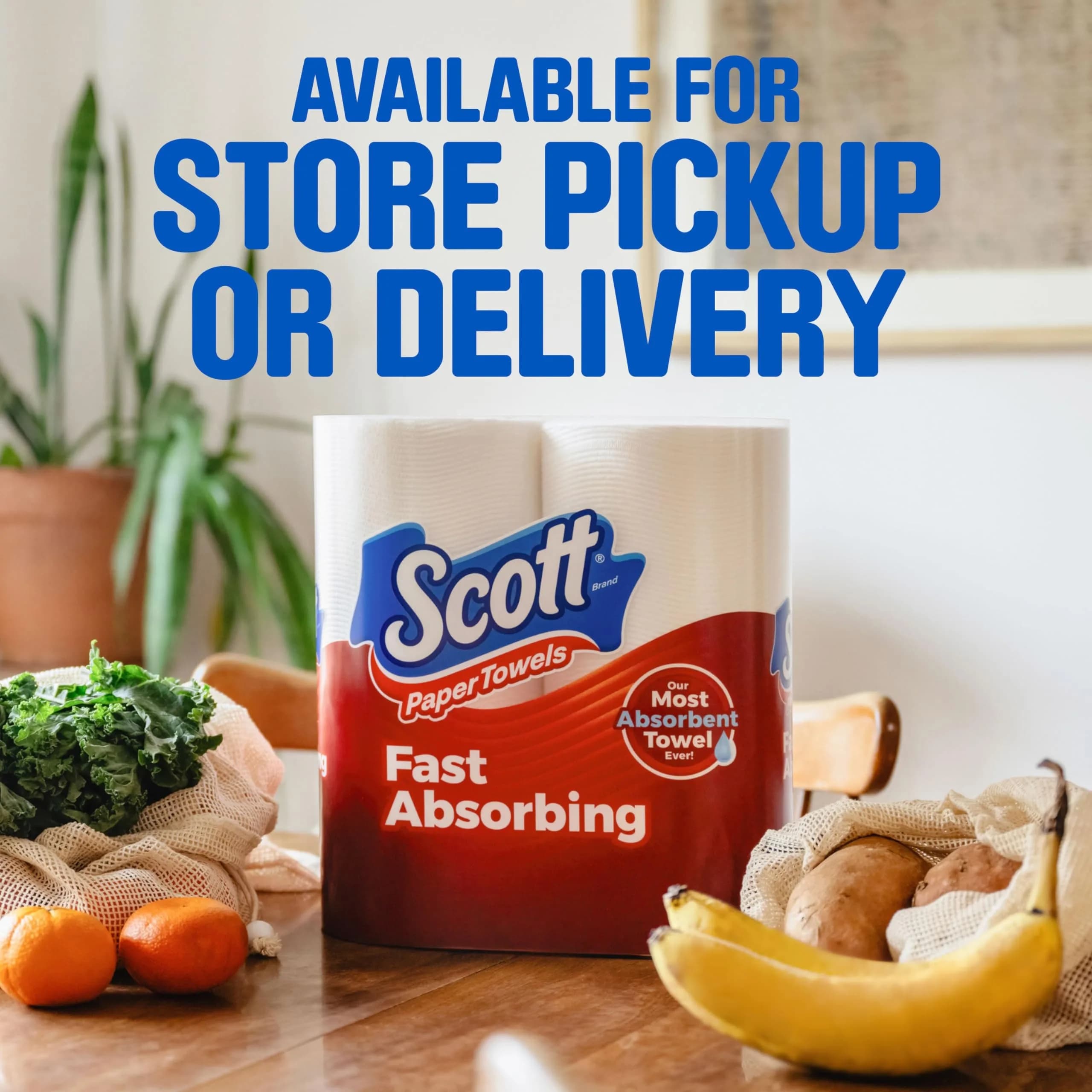 Scott Paper Towels Choose-A-Sheet 2 Double Rolls (200 Sheets) | 1-Ply, Absorbency Ridges - view 7