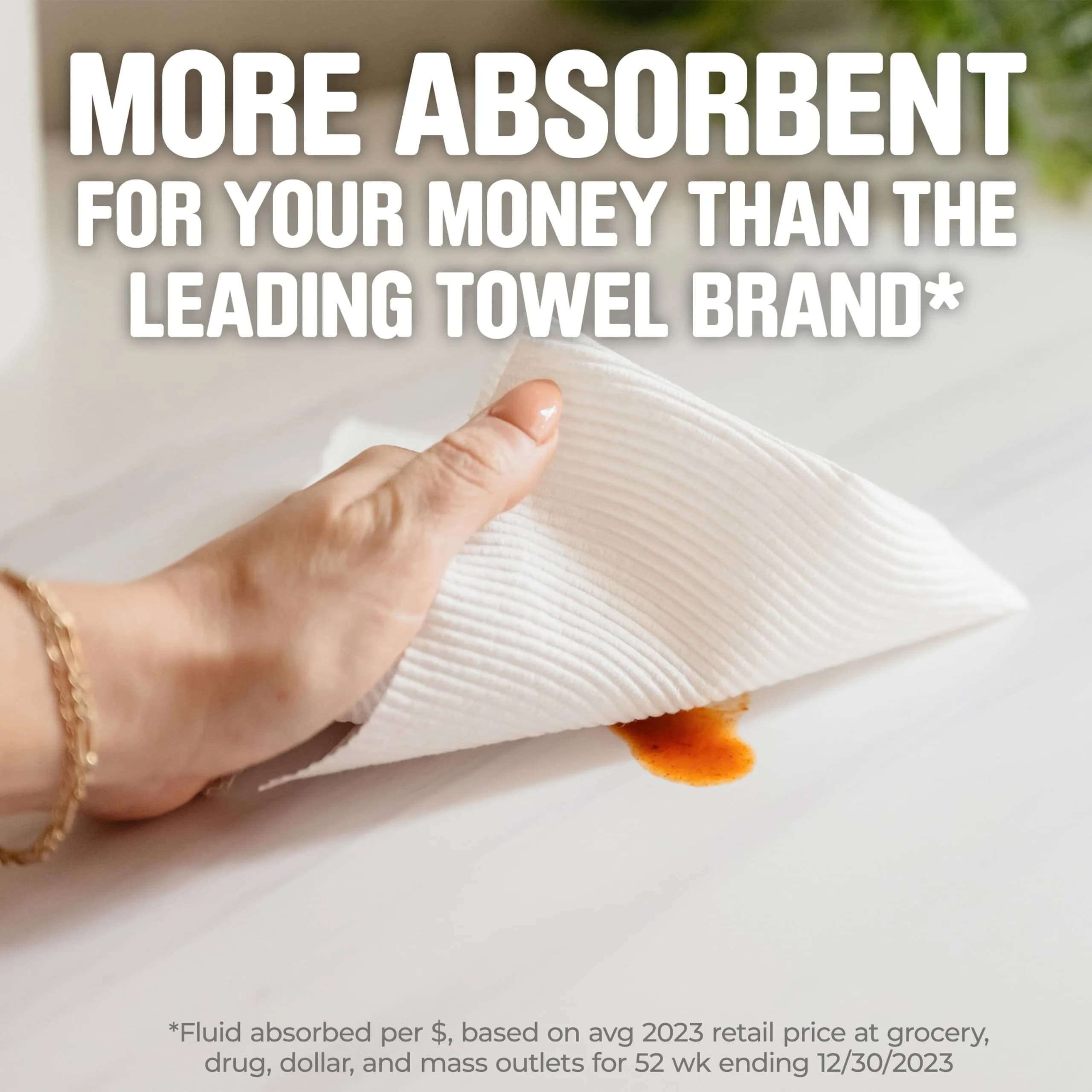 Scott Paper Towels Choose-A-Sheet 2 Double Rolls (200 Sheets) | 1-Ply, Absorbency Ridges - view 2