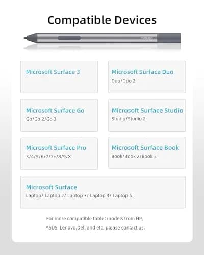 Metapen Stylus Pen M2 Biz for Microsoft Surface with AAAA Battery | 4096 Pressure Levels, Tilt Function, Palm Rejection thumbnail 6