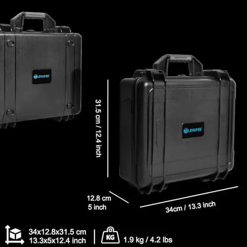 Lekufee Waterproof Hard Carrying Case for DJI Mini 4 Pro Drone & Accessories | Custom EVA Foam, 1.9kg thumbnail 3