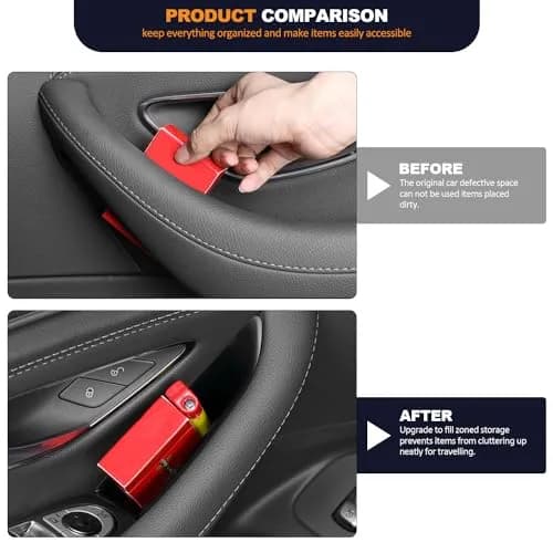 kenddeel Compatible with Mercedes Benz GLE 350 450 & GLS 450 54 2020-2023 Front Row Door Organizer Tray, 2Pcs Side Door Handle Pocket Armrest Storage Box Phone Glove Container thumbnail 6