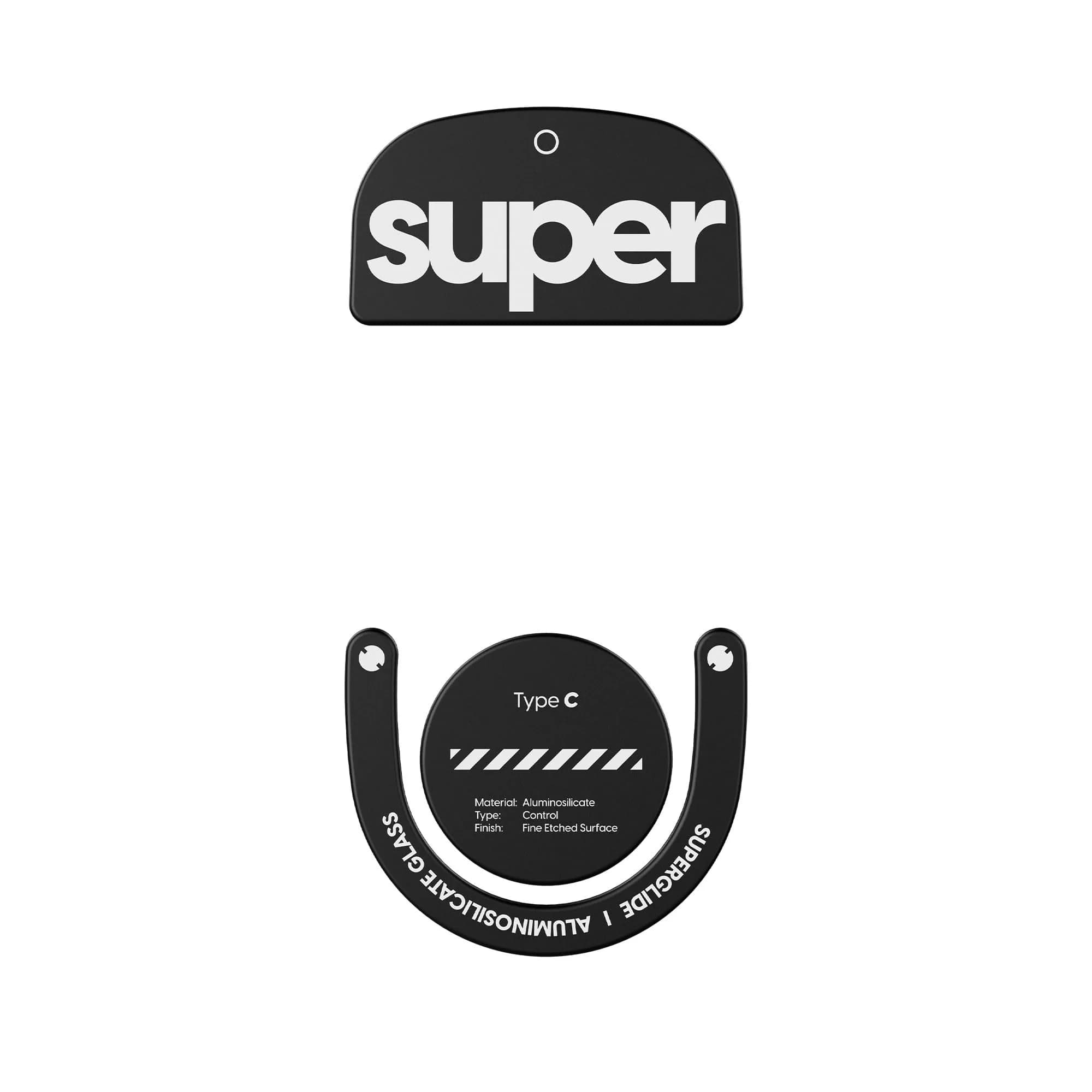Pulsar Gaming Gears Superglide Type-C Skates for GPro X Superlight 2, Black | Micro-Texture Speed Control & Durability