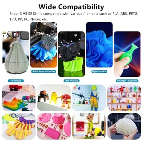 Creality Ender 3 V3 SE Hotend Kit 250mm/s High-Speed Assembled Extruder with Silicone Sock & Bowden Tube | 260℃ High-Temp Copper Alloy Nozzle thumbnail 7