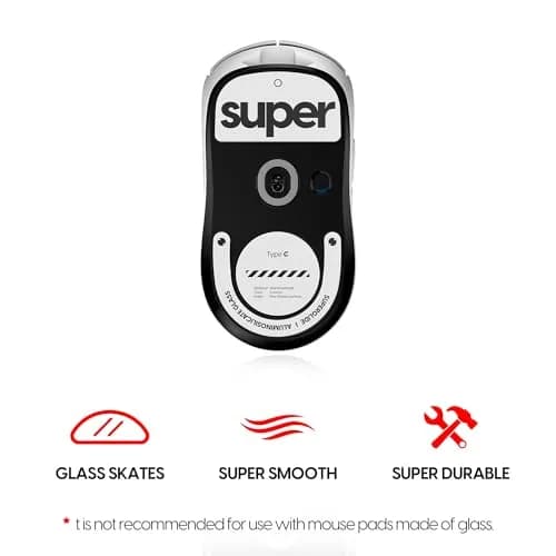 Pulsar Gaming Gears Superglide Type-C Skates for GPro X Superlight 2, White | Speed & Control for Gaming (115 chars) thumbnail 2