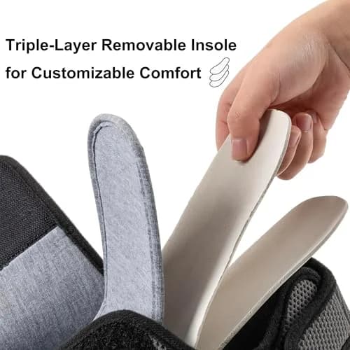 Ravelier Men's Diabetic Wide Waffle Knit Adjustable Slipper, 13W, Grey | Breathable, Adjustable Fit for Sensitive Feet thumbnail 4