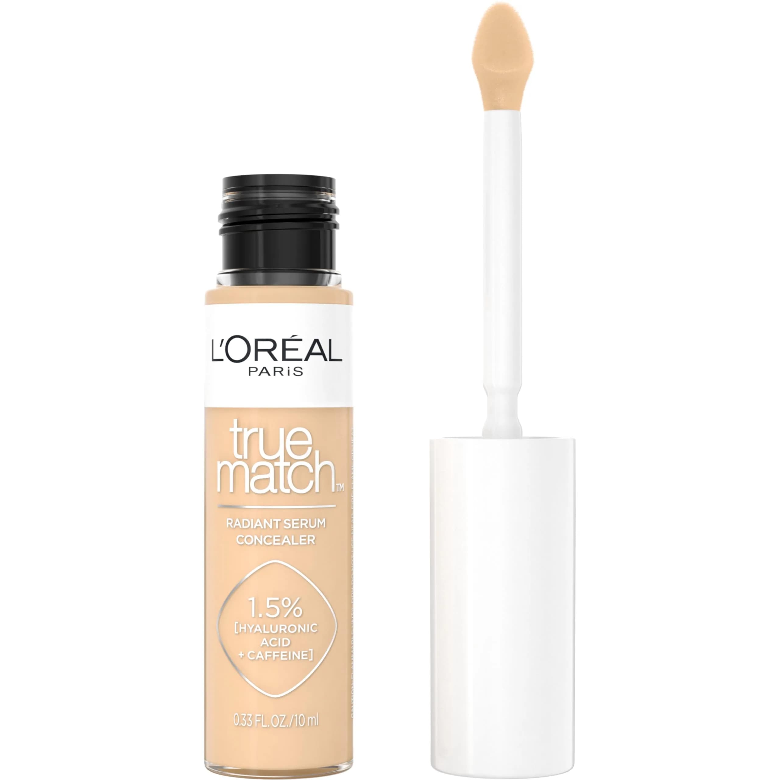 L'Oreal Paris True Match Radiant Serum Concealer W4 0.33 Fl Oz | Brightening Hydrating Under Eye