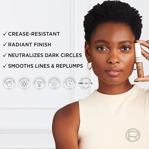 L'Oreal Paris True Match Radiant Serum Concealer W4 0.33 Fl Oz | Brightening Hydrating Under Eye thumbnail 6
