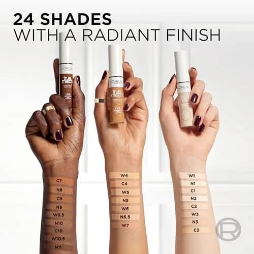 L'Oreal Paris True Match Radiant Serum Concealer, Brightening Under Eye Concealer with 1.5% Hyaluronic Acid & Caffeine, C7, 0.33 Oz | Hydrates & Corrects thumbnail 4