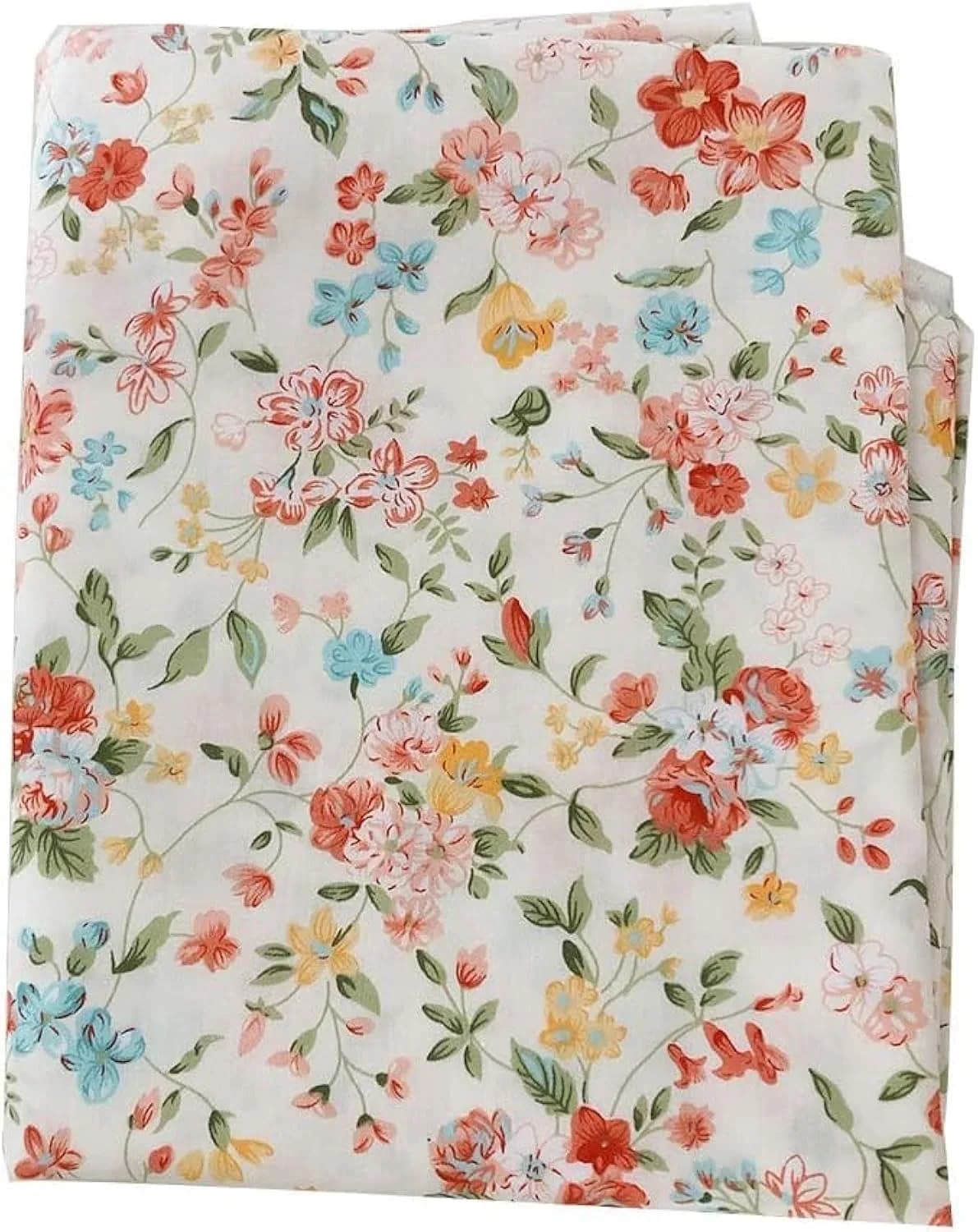 LANEHUA 100% Cotton Fabric 78x63 in | Floral Spring Orange Flowers, Breathable & Durable (70-120 chars) — Orange Flowers