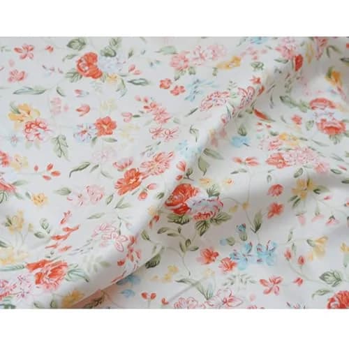 LANEHUA 100% Cotton Fabric 78x63 in | Floral Spring Orange Flowers, Breathable & Durable (70-120 chars) thumbnail 9