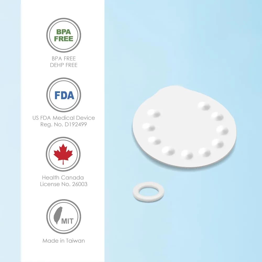 Maymom 8 O-Rings 4 Membranes for Medela Harmony Manual Breast Pump | BPA-Free Silicone Parts - view 8