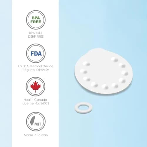 Maymom 8 O-Rings 4 Membranes for Medela Harmony Manual Breast Pump | BPA-Free Silicone Parts thumbnail 8