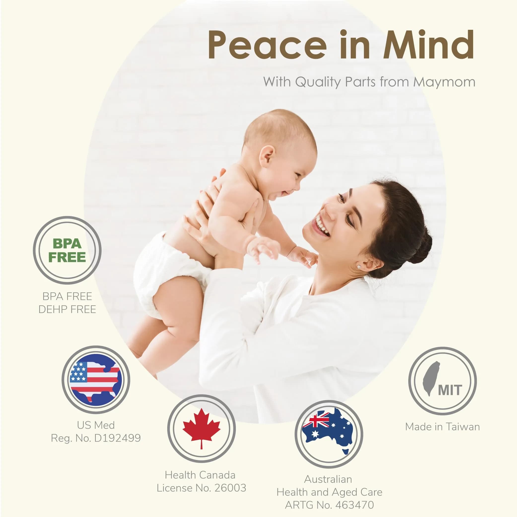 Maymom 8 O-Rings 4 Membranes for Medela Harmony Manual Breast Pump | BPA-Free Silicone Parts - view 3