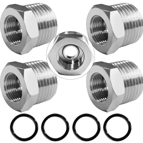 beduan Brass Water Line Adapter 3/8" Female to 1/2" Male, 4-Piece Pack | Connects Old Valves to Modern Faucets thumbnail 1
