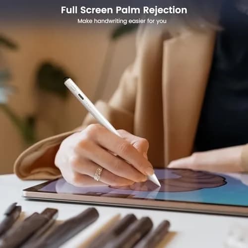 STYLUSHOME Active Stylus Pen for iPad Pro, iPad Air, iPad Mini, iPad 10th/9th/8th/7th/6th Gen - White | 16.5cm (6.5in) with 9-Hour Battery thumbnail 5