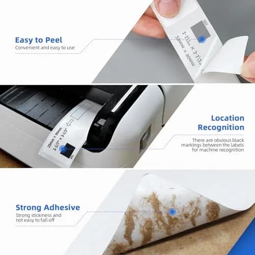 Printholic Address Labels Compatible Brother DK-1201 12 Rolls | Smudge-Free, Tightly Adhesive (1.1" x 3.5") thumbnail 5