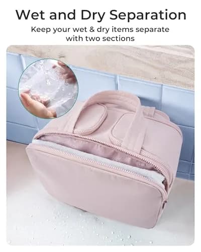 BAGSMART Puffy Travel Toiletry Bag Large 29.97cm x 18.54cm x 22.12cm | Wide-Open Cosmetic Organizer for Women thumbnail 5