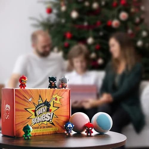 Cosmetics Stories Superhero Bath Bombs with Toys Inside for Kids, 6-Pack 37oz (1.17kg) | Organic Essential Oils & Surprise Figures thumbnail 8