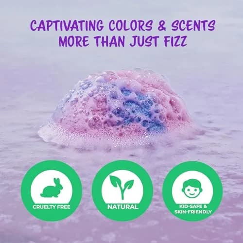 Cosmetics Stories Superhero Bath Bombs with Toys Inside for Kids, 6-Pack 37oz (1.17kg) | Organic Essential Oils & Surprise Figures thumbnail 3
