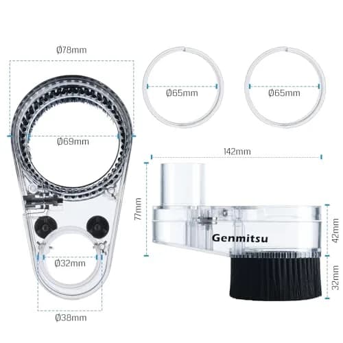 Genmitsu 65mm & 69mm CNC Dust Shoe with 38mm Hose Adapter | Universal Compatibility for Spindle Motors thumbnail 6