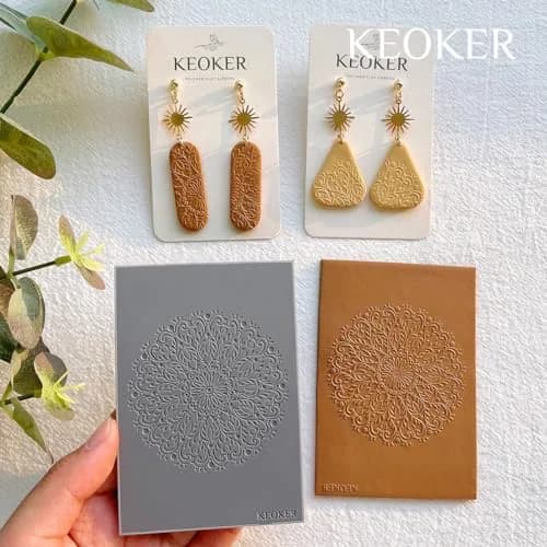 Keoker Boho Texture Sheets Set | Polymer Clay Texture Mat for Jewelry & Crafts (1-3) thumbnail 4