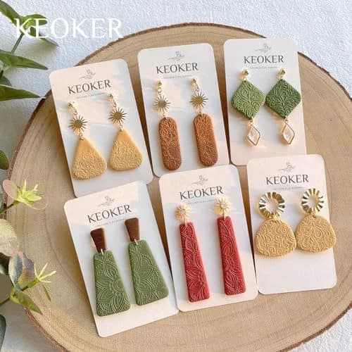 Keoker Boho Texture Sheets Set | Polymer Clay Texture Mat for Jewelry & Crafts (1-3) thumbnail 6