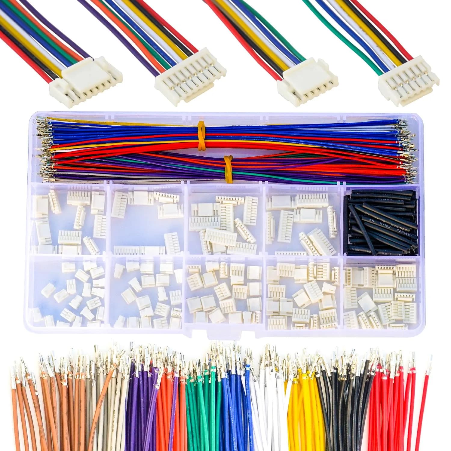 Kidisoii JST Connector Kit, VH3.96 DIP Header 2/3/4/5/6/7/8/9/10/12Pin | DIY IC Socket Adapter — JST-1.25MM-GH