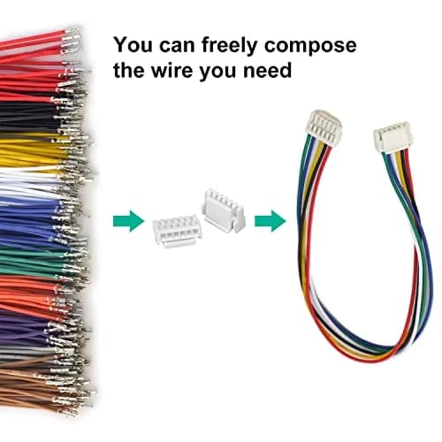 Kidisoii JST Connector Kit 1.25mm Pitch GH 2-10 Pin Housing | Premium 28AWG Cables for DIY Electronics thumbnail 3